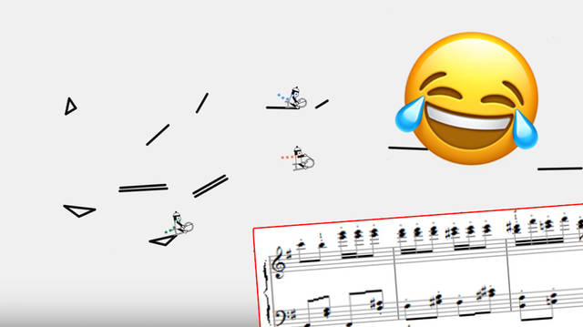Line Rider set to Tchaikovsky’s ‘Dance of the Sugar Plum Fairy’ is just perfect