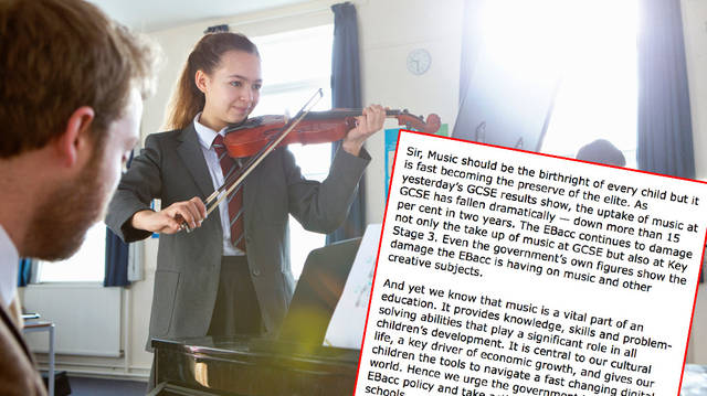 The number of pupils studying music at GCSE continues to fall
