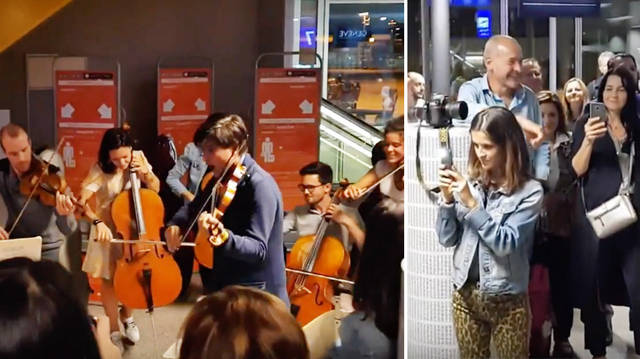 Orchestra in airport