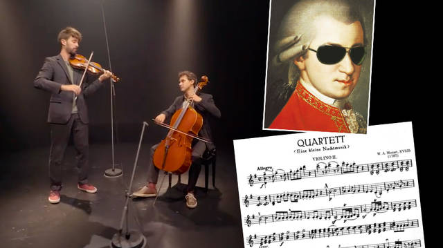 'Eine kleine Nachtmusik', but it's played in six different musical styles