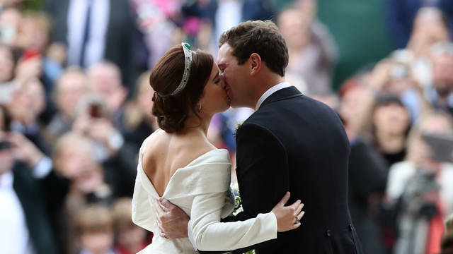 Princess Eugenie and Jack Brooksbank kiss