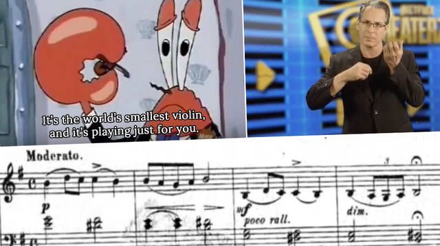 World's smallest violin music