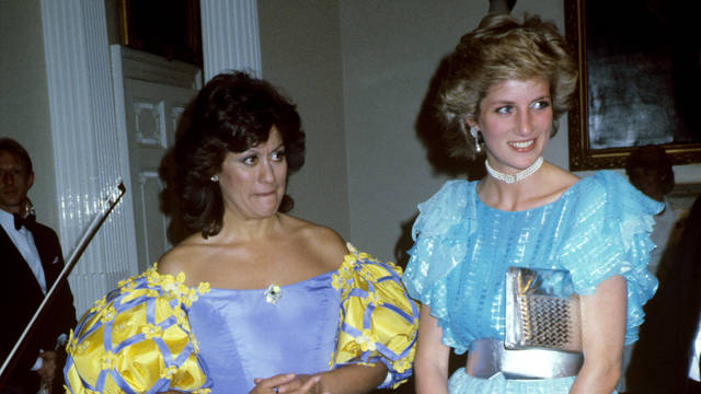 Kiri Te Kanawa with Princess Diana