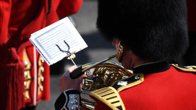 A musician at the Royal Wedding