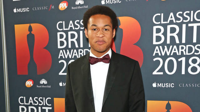 Sheku Kanneh-Mason arrives at the Classic Brit Awards 2018