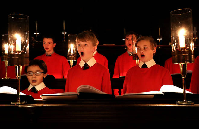 The Choir of King’s College, Cambridge performs at A Festival of Nine Lessons and Carols