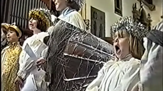 Funny nativity girl