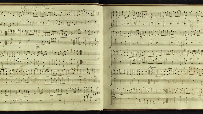 'The London March', manuscript music copied by Jane Austen