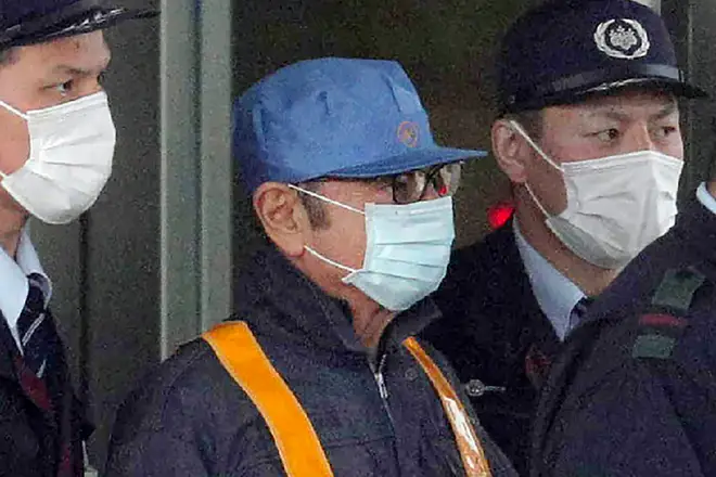 Carlos Ghosn was pictured leaving prison disguised as a workman in March 2019