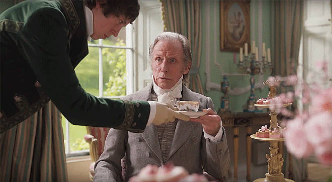 Bill Nighy stars as Mr. Woodhouse in Emma