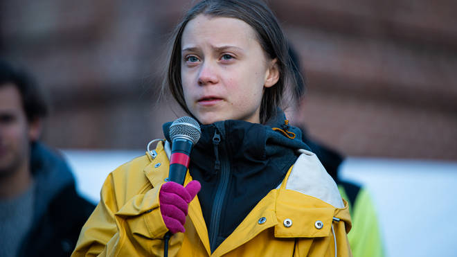 Greta Thunberg speaks in Piazza Castello during the Friday for future in Turin, Italy