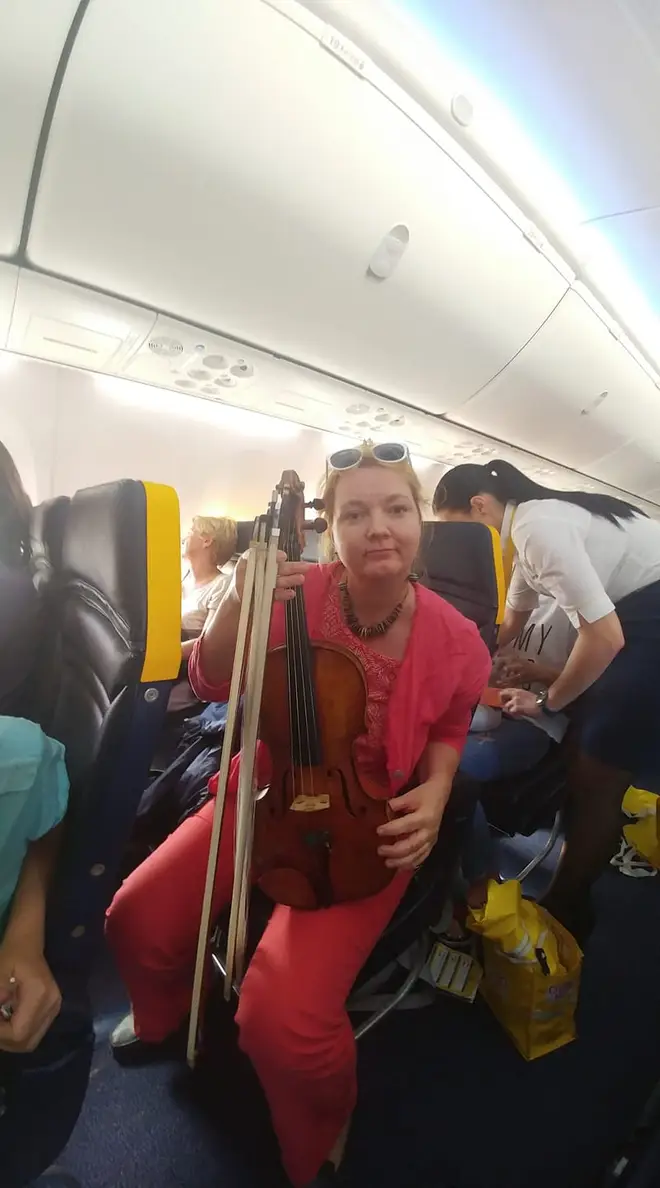 Ryanair told Marie-Jeanne Mai-Antal she would have to carry her instrument on her lap