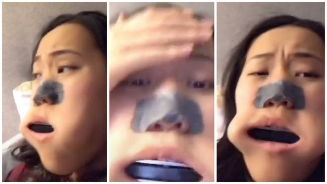 Girl gets a whole harmonica stuck in her mouth