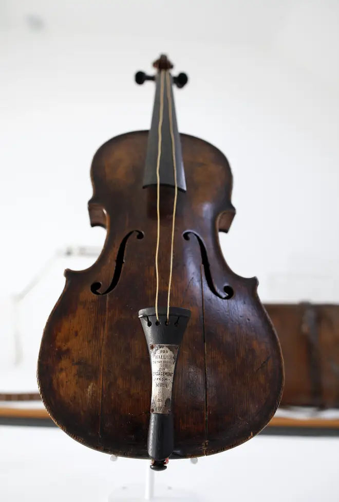 The violin played by bandleader Wallace Hartley during the final moments before the sinking of the Titanic