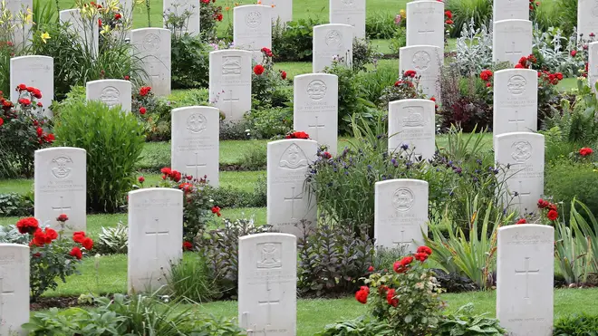 War graves at Thiepval Memorial to the Missing of the Somme