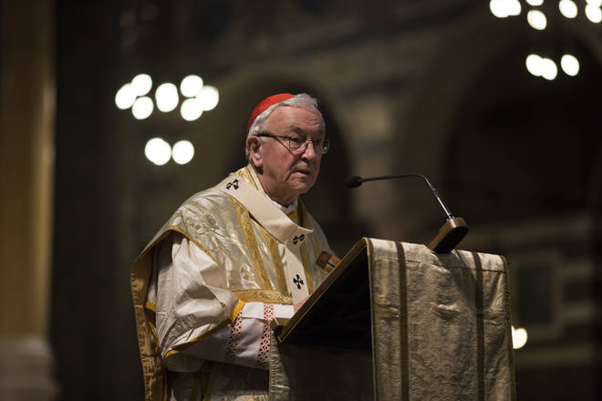 Cardinal Vincent Nichols conducts Mass at Westminster Cathedral