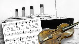 What was the violin hymn played at the sinking of the Titanic?