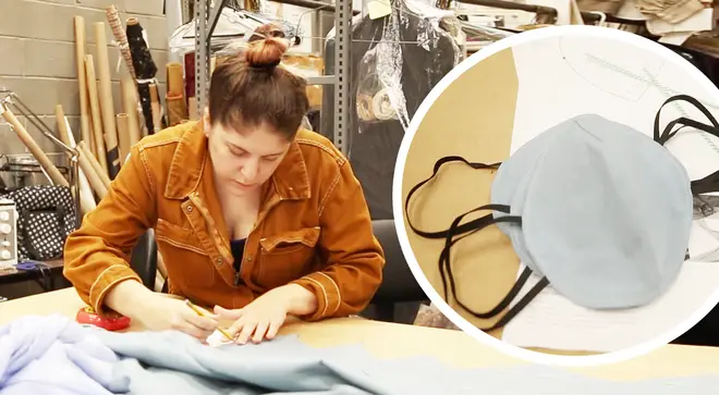 Opera costume shop staff craft medical masks