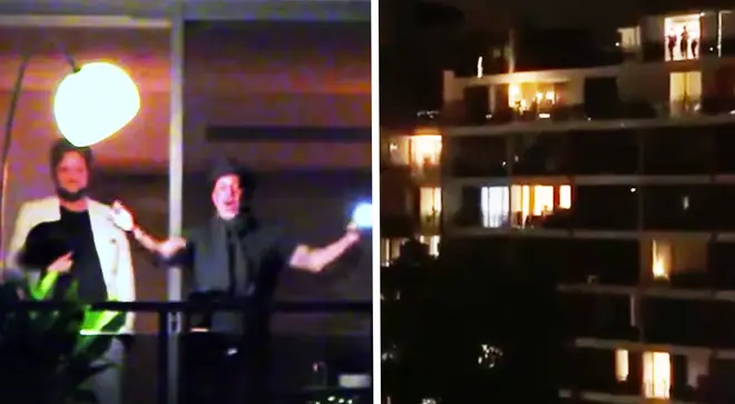 Self-isolating opera singers belt out Australian anthem over the rooftops