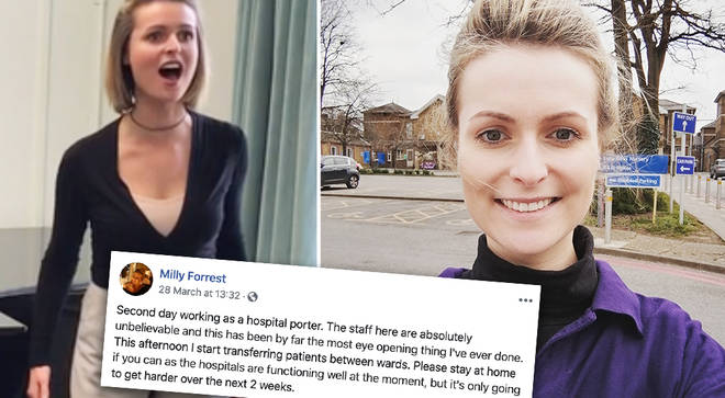 Classical soprano Milly Forrest is now working as a hospital porter