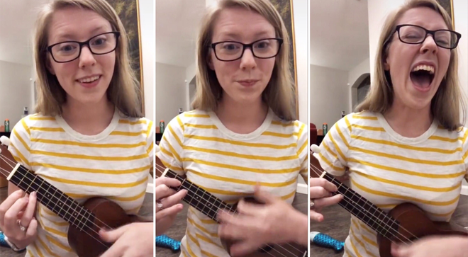 A music teacher made a relatable song about teaching online, featuring a ukulele and a terrifying shriek