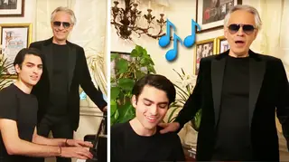 Andrea Bocelli and son Matteo perform stunning ‘Fall on me’ duet from home