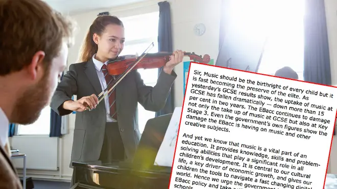 The number of pupils studying music at GCSE continues to fall