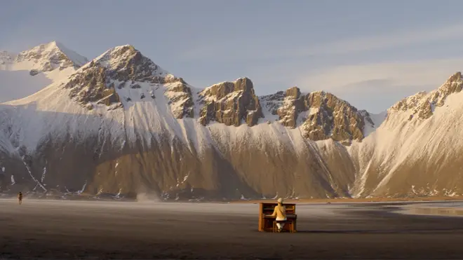 A solo piano on the deserted shores of Iceland. We all need this beauty.
