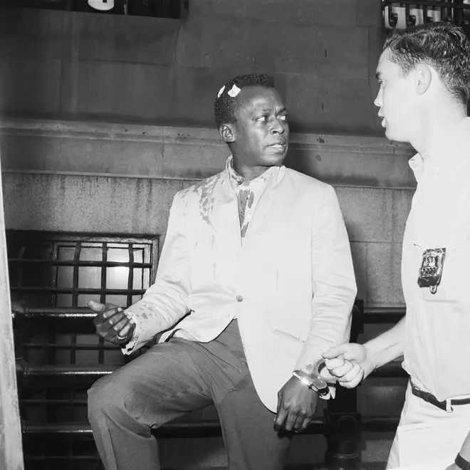 Miles Davis in a New York courtroom in 1959