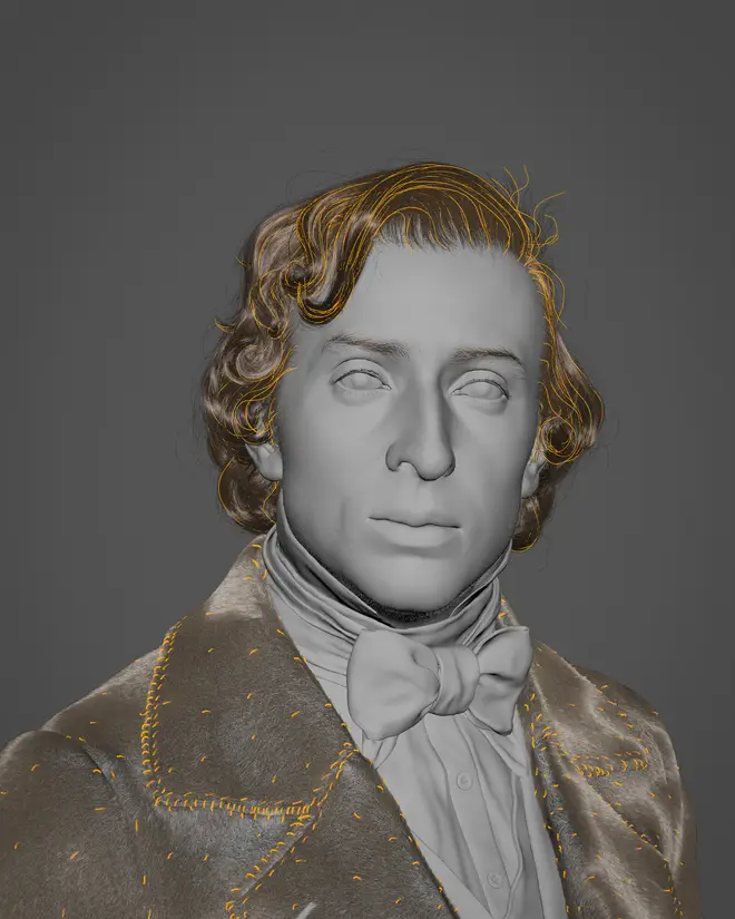 Chopin sculpted from death mask