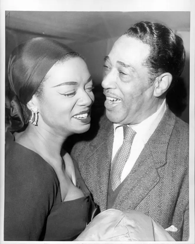 Hazel Scott pictured with Duke Ellington