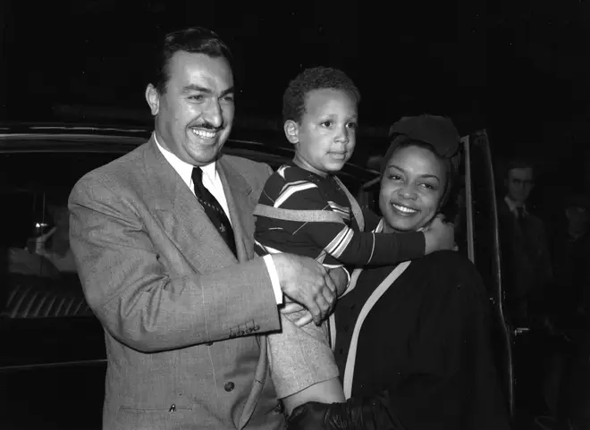 Hazel Scott with Adam Clayton Powell and their son