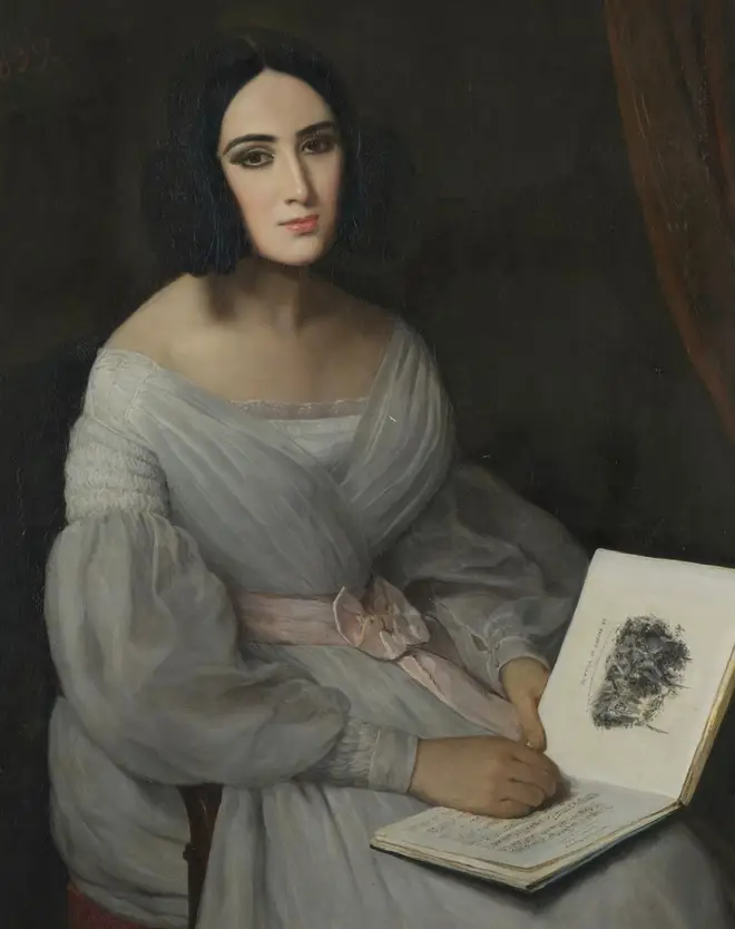 Clara Schumann with makeup
