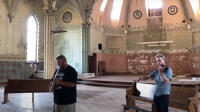 Two musicians find an abandoned US church