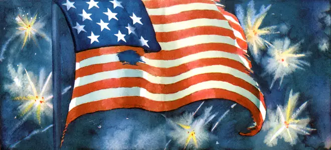 The American flag flying over Fort McHenry, illustrating Francis Scott Key’s ‘The Star Spangled Banner’