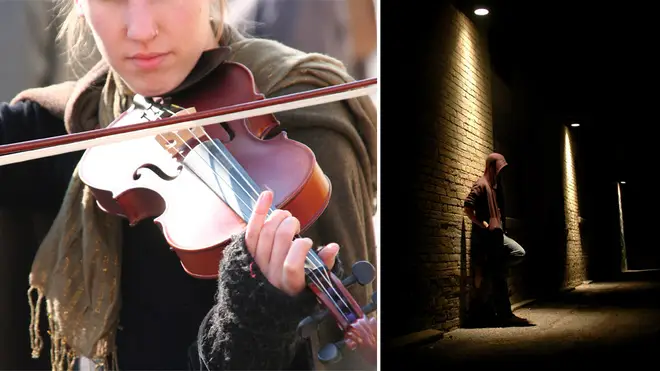 Viola player uses instrument to disrupt criminal activity