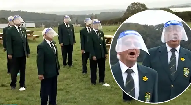 Welsh male choir sings all together for first time since lockdown