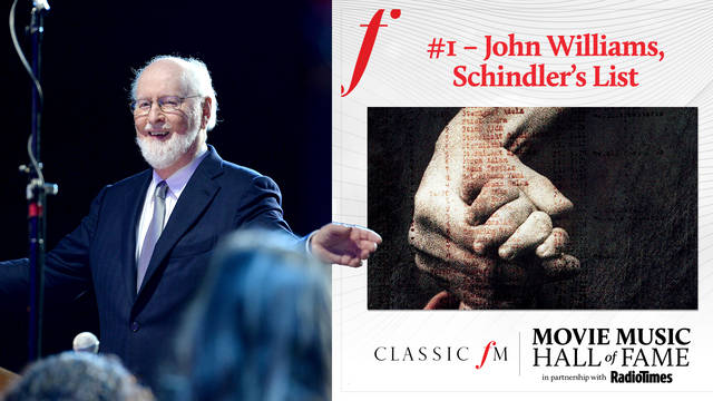 John Williams’ ‘Schindler’s List’ voted No. 1 in the Classic FM Movie Music Hall of Fame in partnership with Radio Timesh