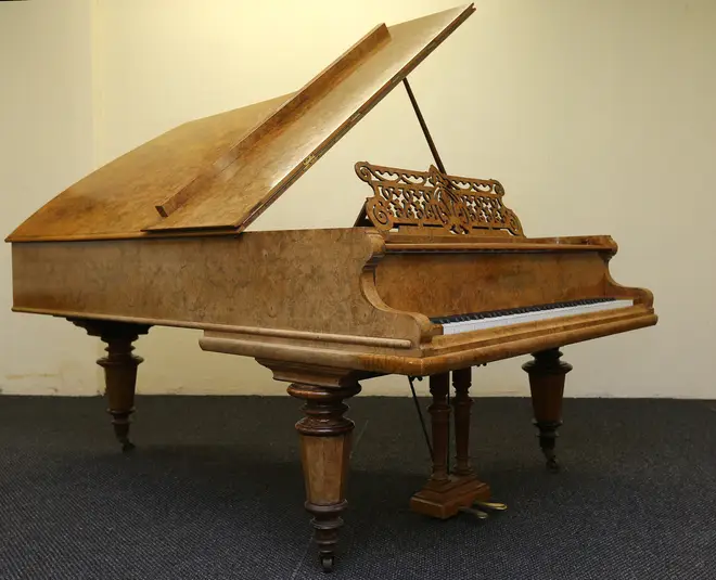 A Bechstein piano used by John Lennon and Paul McCartney