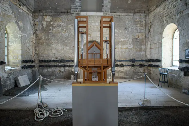 The organ of the John Cage Organ Foundation Halberstadt inside the Burchardi Church