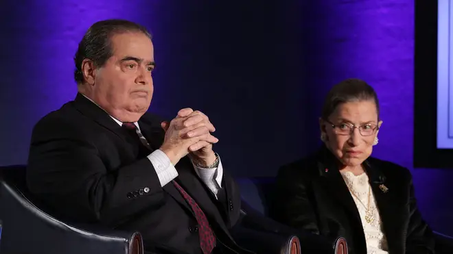 Supreme Court Justices Ruth Bader Ginsburg and Antonin Scalia in 2014.