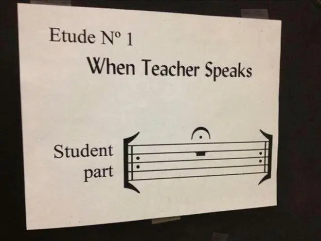 When teacher speaks