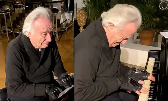 Pianist plays properly for the first time in 20 years, with the help of bionic gloves