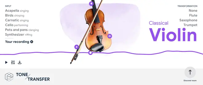 Transfer your humming into a beautiful violin solo