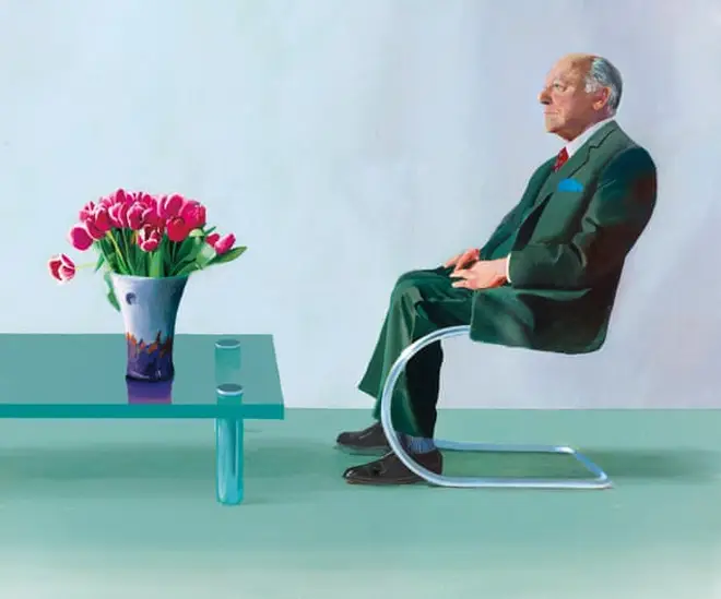 David Hockney portrait of Sir David Webster