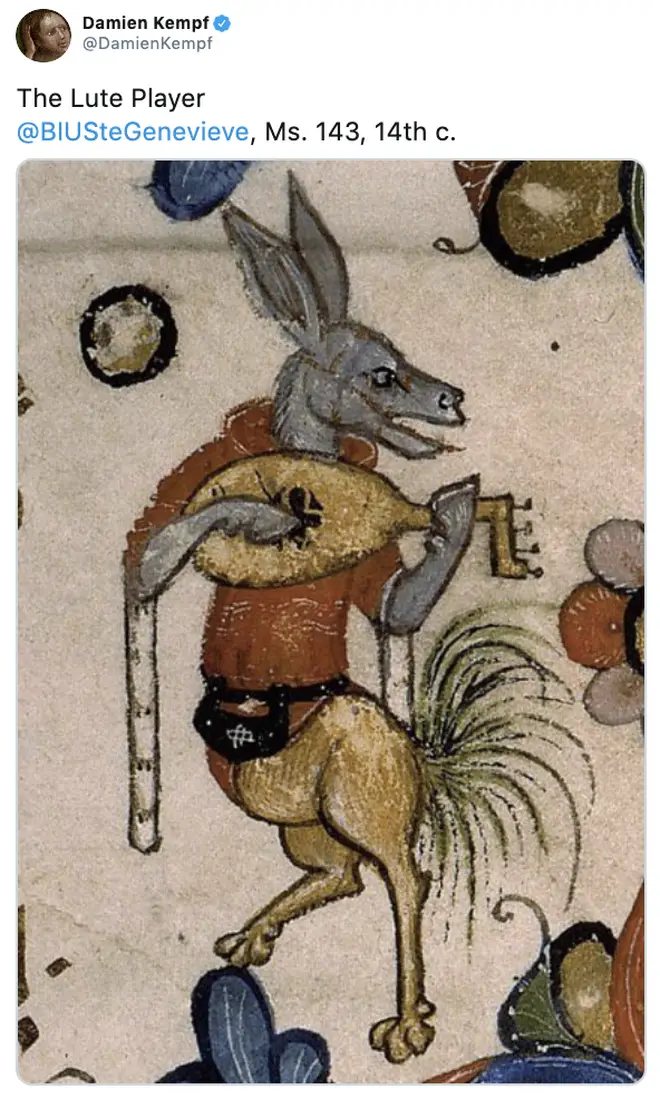 Lute playing donkey