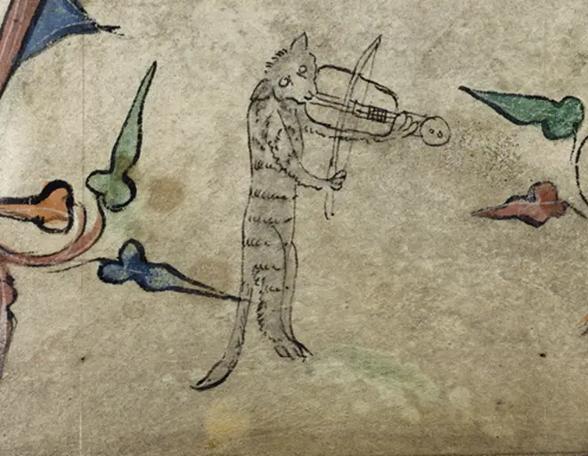 Cat with fiddle