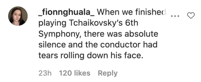 There was absolute silence and the conductor had tears rolling down his face