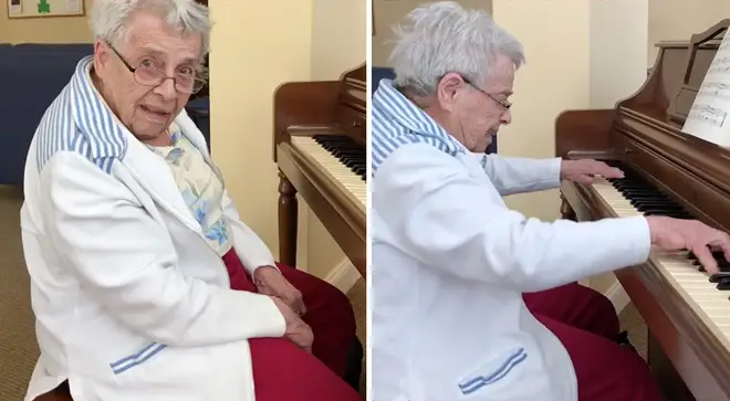 92-year-old with dementia remembers how to play piano