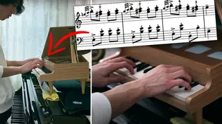 Virtuoso pianist plays note-perfect Mozart ‘Rondo alla Turca’ on a toy piano
